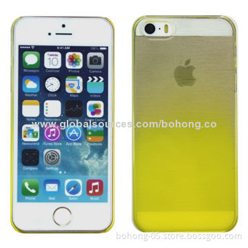 Graduated Color Wire Drawing Grain PC Cases for iPhone 5s, Different Colors Available